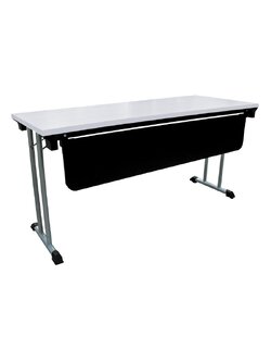 โต๊ะอเนกประสงค์พับได้ มีฉากบังตา TOPขาว TFW1560 ขนาด 150 ซม. มีขนาด ลึก60ซม.,75 ซม.