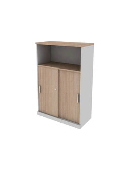 ตู้เอกสารกลาง บนโล่ง ล่างบานเลื่อน 2SL-40120