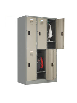 ตู้ล็อคเกอร์ รุ่น LK-006 บานเปิด 6 ประตู