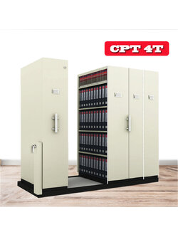 ตู้รางเลื่อน 4 ตู้ แบบมือผลัก รุ่น CPT 4T