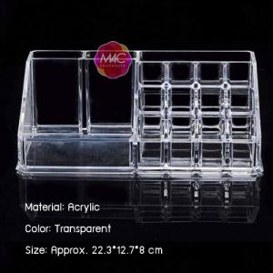 กล่องอะคริลิกใส ใส่ลิปสติก และเครื่องสำอาง