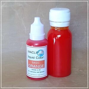 Color Orange: MACLIP Liquid™Color - Basic Orange Dye สีชนิดของเหลว ละลายได้ในน้ำมัน