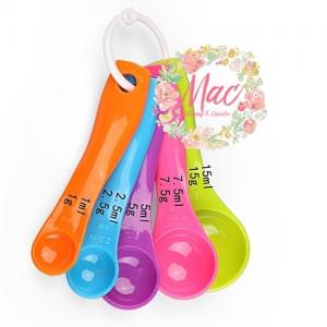 ช้อนตวงพลาสติกหนา 5 ชิ้น