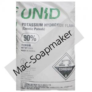 Potassium Hydroxide 90 % /โปตัสเซียมไฮดรอกไซด์ ชนิดเกล็ด / KOH 1000 กรัม *