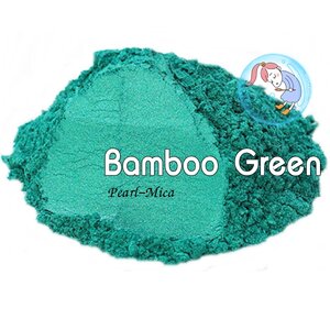 Color Green : Bamboo Green mica pearlescent pigment/ สีเขียวใบไผ่ประกายมุก /สีไมก้า ผงละเอียดมีประกาย