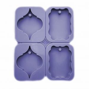 Aromatheraphy silicone mold S 4014 : พิมพ์ เทียนร้อยเชือก CT 004 2 แบบ 4 หลุม , ขนาด 25-30 กรัม