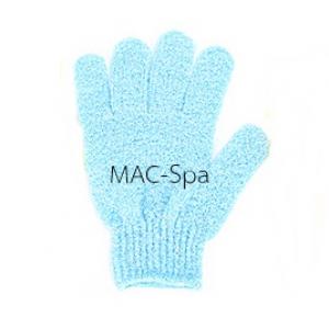 ถุงมืออาบน้ำขัดตัว 1 ข้าง สีฟ้าอ่อน-ฟ้า