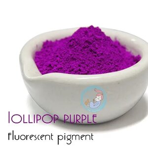 Color Purple : Lollipop Purple สีม่วงโลลิป๊อป / fluorescent pigment เม็ดสีเรืองแสงให้สีสว่างกว่าสีทั่วไป แต่ไม่เรืองแสงในที่มืด SDS