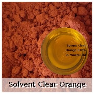 Color Orange :Solvent Clear Orange สีส้มโฃเวนท์ใส ผงละเอียด ละลายน้ำมันได้โปร่งใส