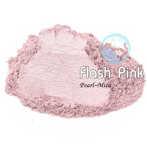 Color Pink : Flash Pink mica pearlescent pigment/ สีชมพูประกายมุก /สีไมก้า ผงละเอียดมีประกาย