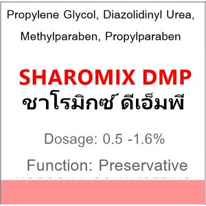 Preservatives Combinations / วัตถุกันเสียชนิดผสม / SHAROMIX DMP / A BLEND OF PARABEN , DIAZOLIDINYL UREA , PROPYLENE GLYCOL , PROPYLPARABEN ของเหลว