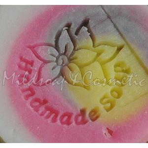 HANDMADE CHABA SOAP STAMP ศก 4 cm. มีด้ามจับ