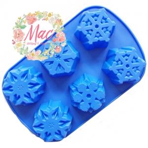 พิมพ์สบู่ ซิลิโคน SNOW FLOWER / 7.5 x 3.5 ชม./100-110 กรัม/6 ก้อน