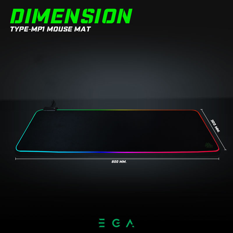 EGA แผ่นรองเม้าส์ยาว รุ่น TYPE MP1 มีไฟ RGB SKU-01624
