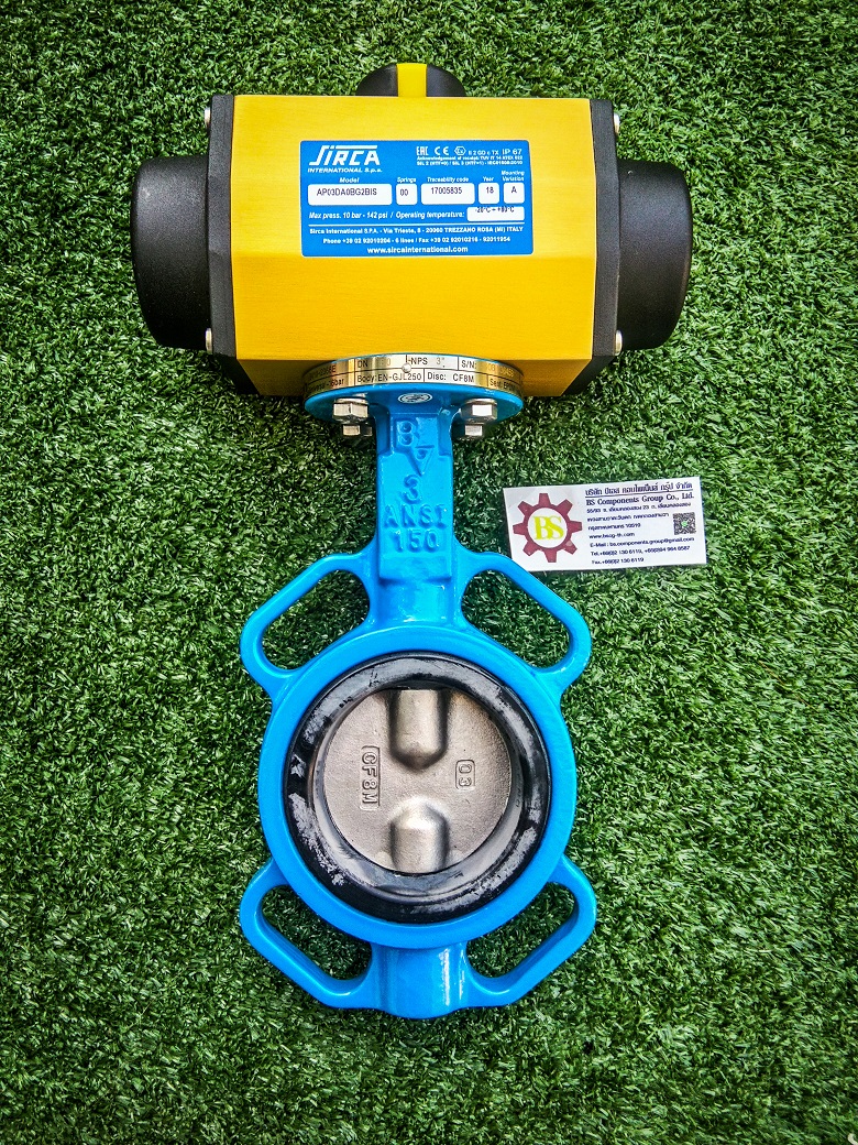 Actuator butter fly valve 3"