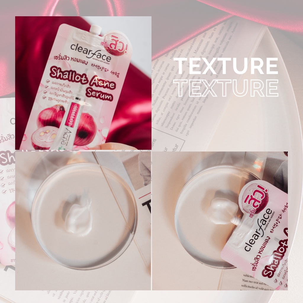 (ุ6ซอง/กล่อง) เซรั่มสิว หอมแดง Clearface Shallot Acne serum