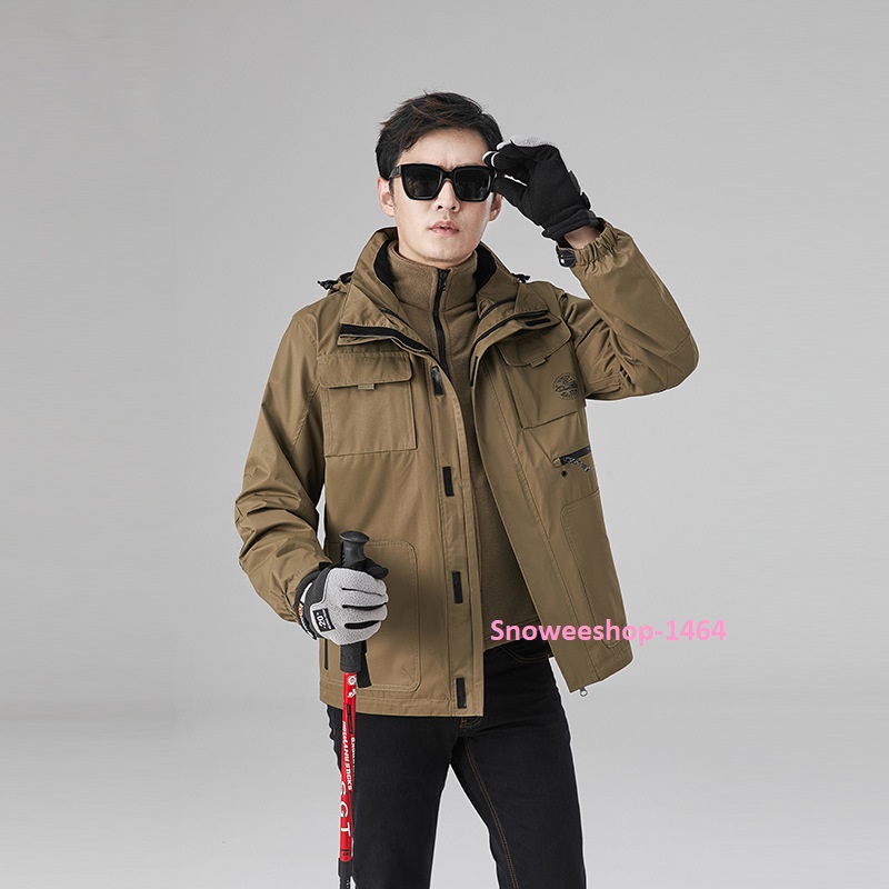 แจ็คเก็ตผู้ชายเสื้อผ้าใส่ไปหิมะซับขนแกะด้านในอีกตัว มาพร้อมฟังก์ชั่นครบจบในตัวเดียว กันหนาว กันลม กันหยดน้ำ ใส่เล่นสกีกันหนาวติดลบ มี 4 สี M ถึง 5XL