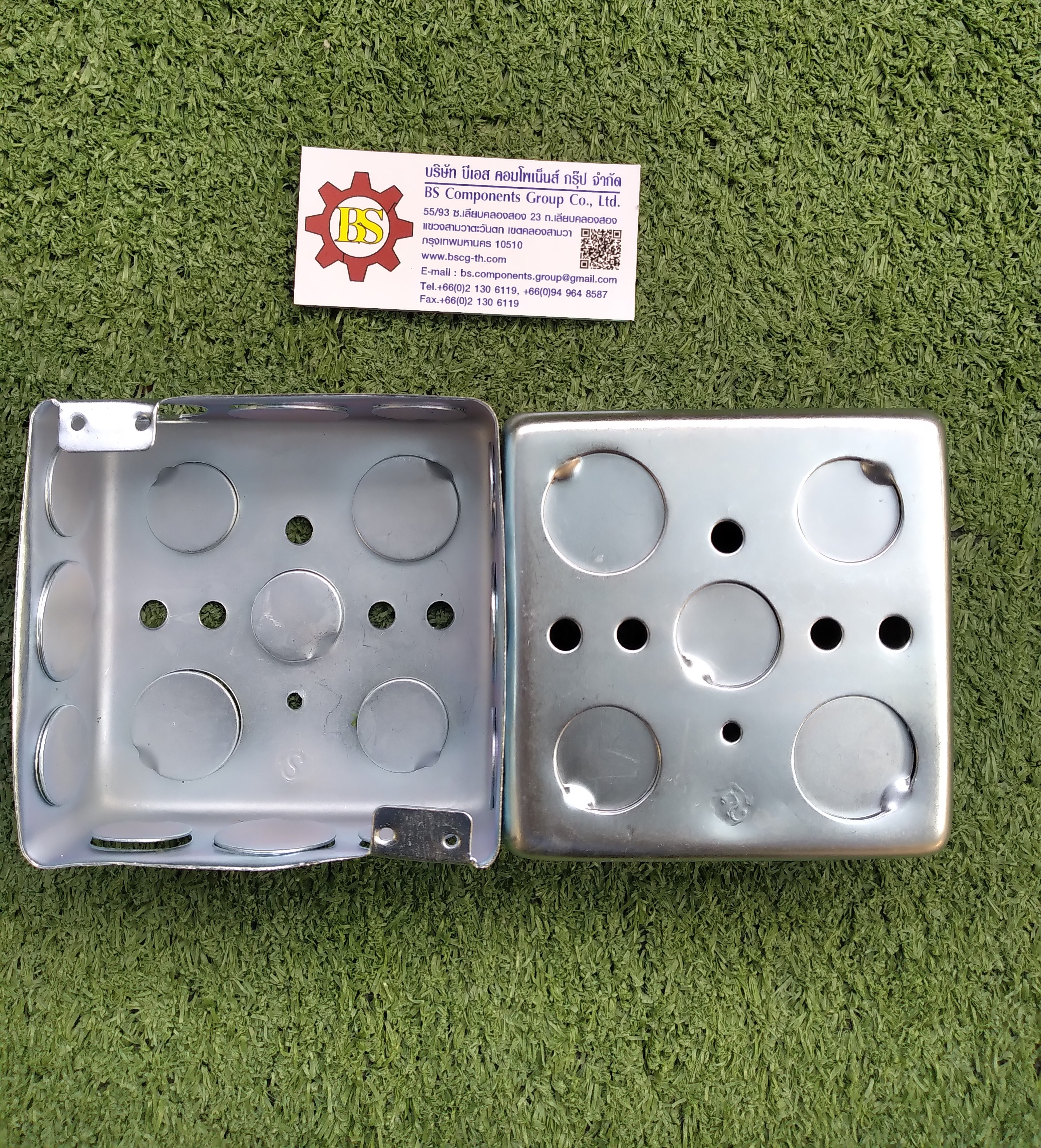 SEC : SQUARE BOX สแควร์บ๊อก-ตื้น 0.8มิล 1/2"x3/4"x1/2"