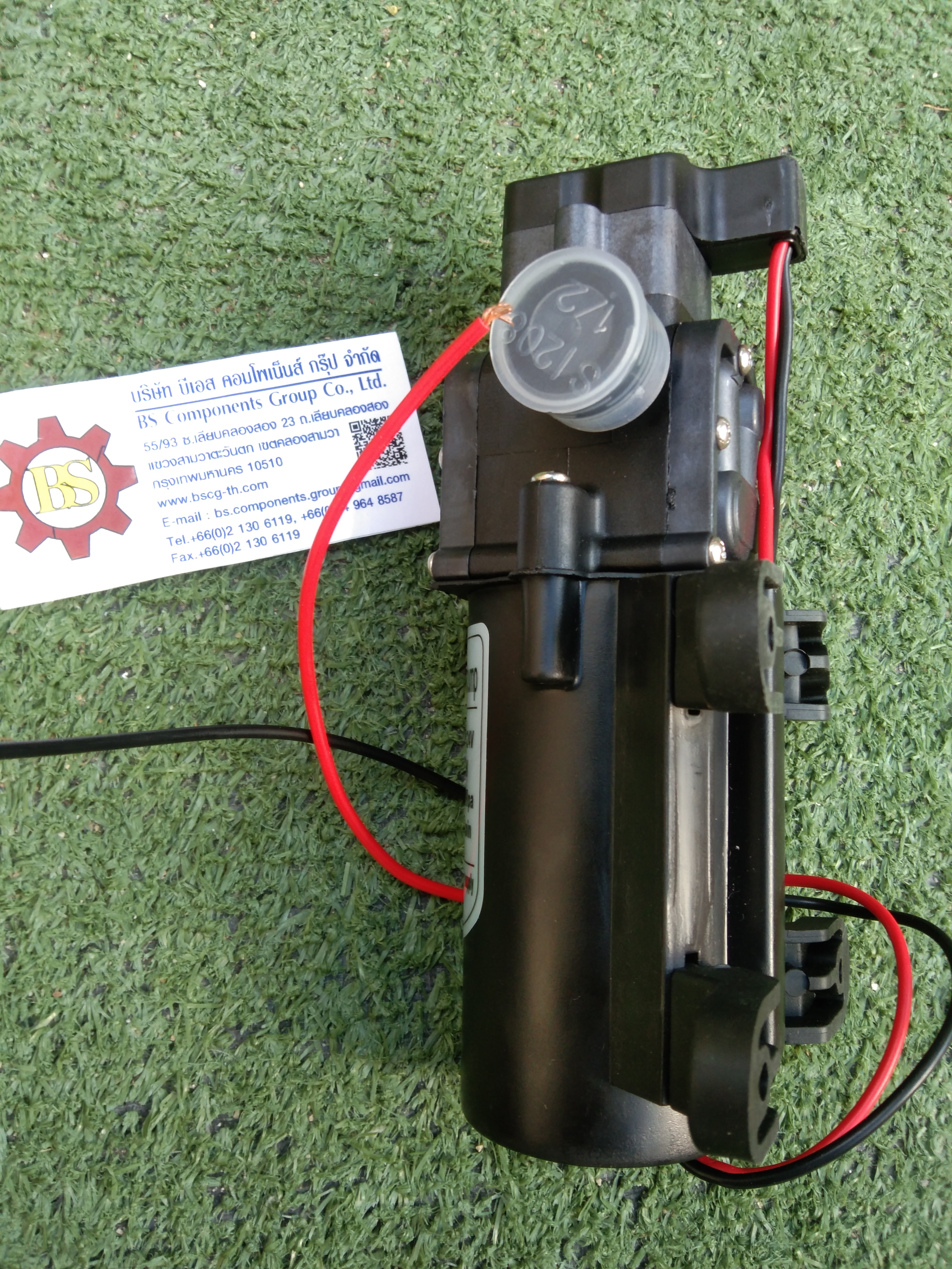 Micro Diaphragm Pump ปั้มน้ำ 24VDC แรงดัน 8 bar, เกลียวนอกเข้าออก G1/2 with Pressure switch