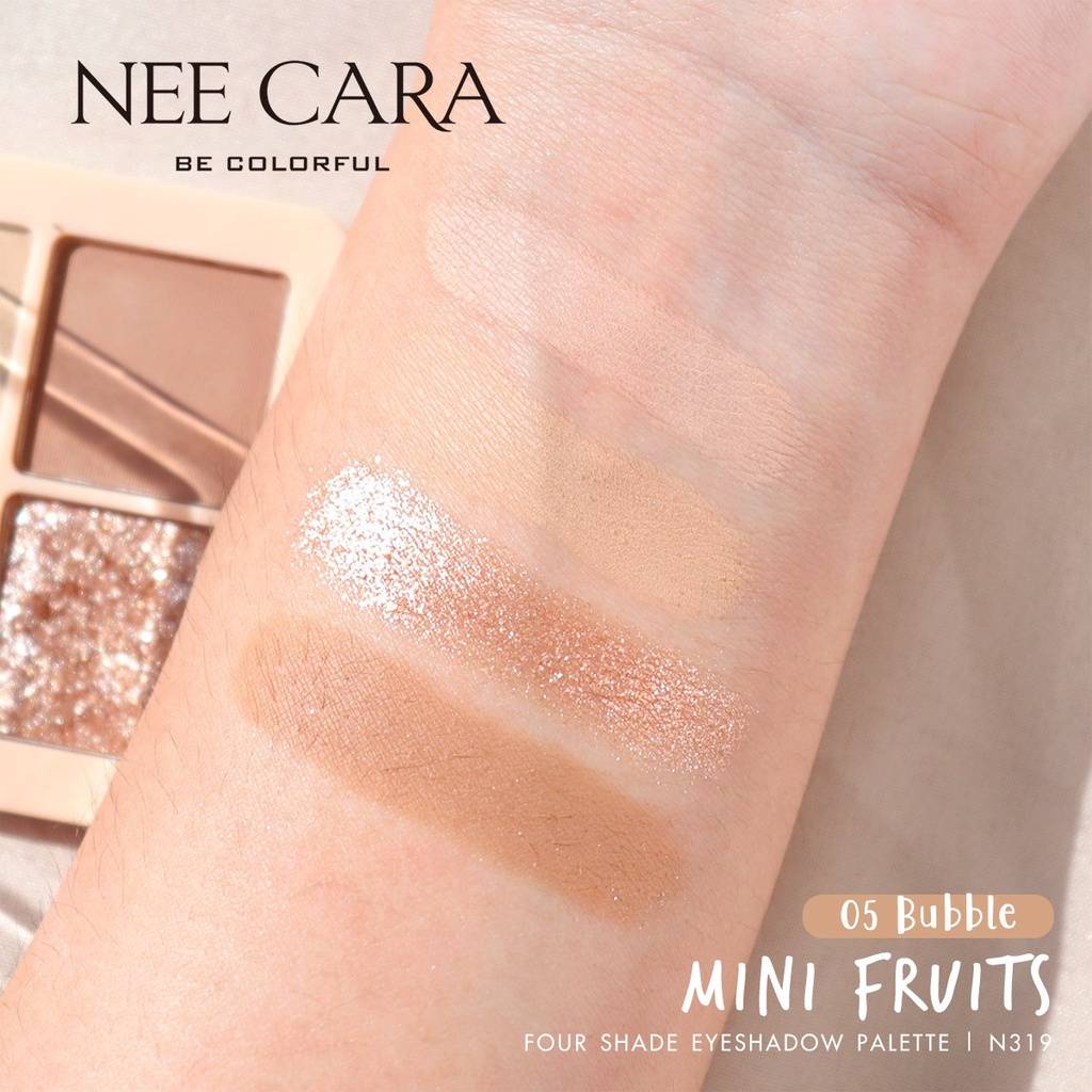 NEE CARA MINI FRUITS EYESHADOW PALETTE N319 อายแชโดว ผลไม้ โฟว์เฉด อายแชโดว์ พาเลท มินิ ทาตา