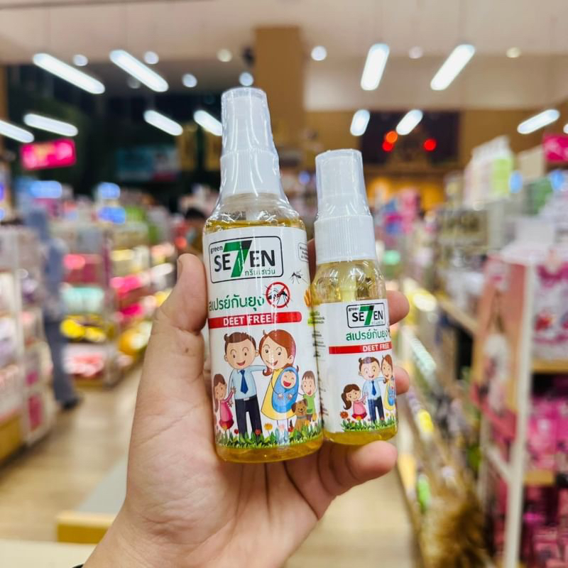 Green Seven Aroma Herbs สมุนไพรหอม กรีนเซเว่น อโรมาเฮิร์บ สเปรย์กันยุง Mosquito insect repellent & Air Refreshing