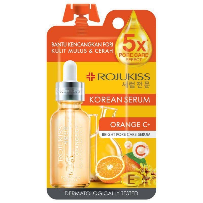 (1ซอง) Rojukiss ORANGE C+ BRIGHT PORE CARE SERUM 8มล. โรจูคิส ออเร้นจ์ ซี+ ไบร์ท พอร์ แคร์ เซรั่ม