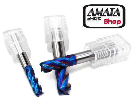 Endmill 6.0 mm. 4 ฟัน Carbide Coating Tungsten HRC70 (6x6x15Cx50L)