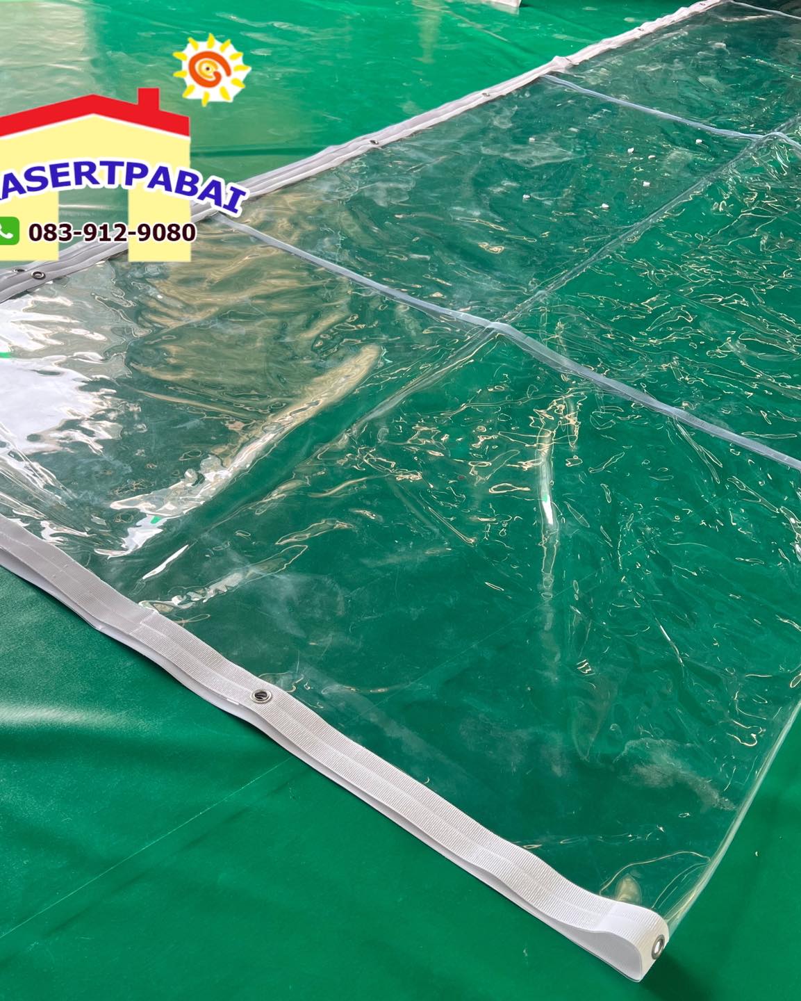 ผ้าใบกันฝน กันสาด ผ้าใบใส พลาสติกใส ผ้าใบชักรอก กันสาด ผ้าใบกันฝน กันแดด ร้านประเสริฐ