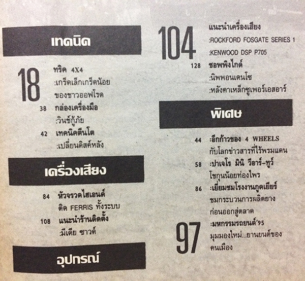 4 Wheels ปีที่ 4 ฉบับที่ 36 มกราคม 2538