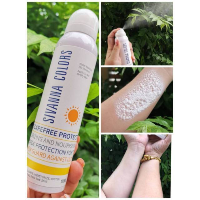 Sivanna Cactus Careree Protection Spray HF129 สเปรย์กันแดด ผิวกาย 150ml.