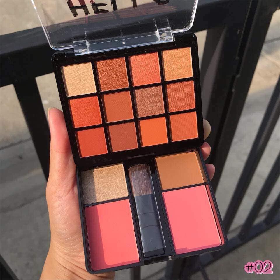 HF5016 Sivanna Colors Hello Perfect อายแชโดว์ บลัชออน ไฮไลท์ คอนทัวร์ ในตลับเดียว