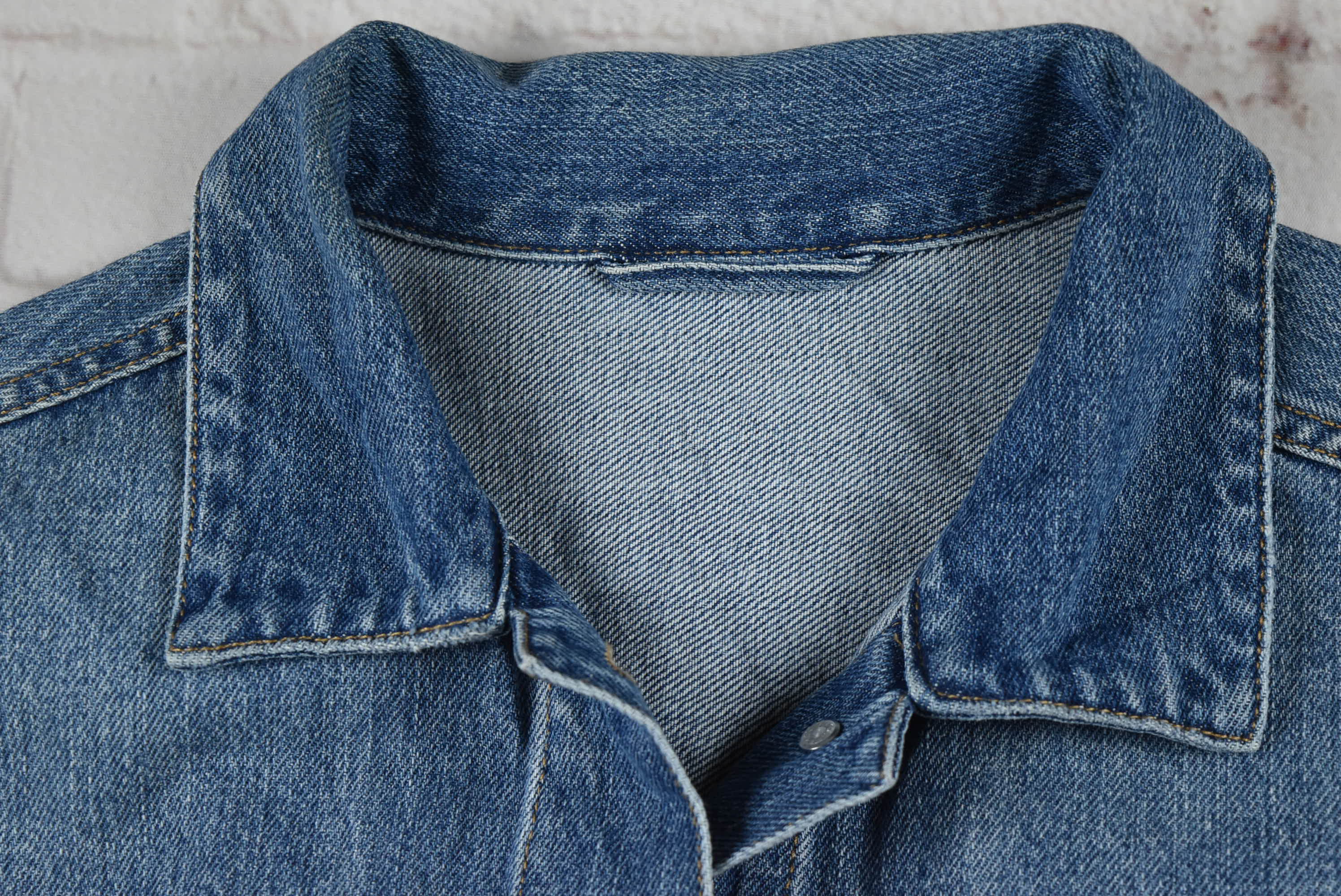 GU อกจริง 42 ไซส์ L เสื้อแจ็คเก็ตยีนส์ แขนยาว ผู้หญิง ทรงครอป เนื้อผ้านุ่มใส่สบาย