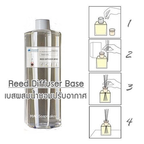 Reed Diffuser Base / เบสผสมน้ำหอมปรับอากาศ ของเหลวใส มีกลิ่นอ่อนมากๆ