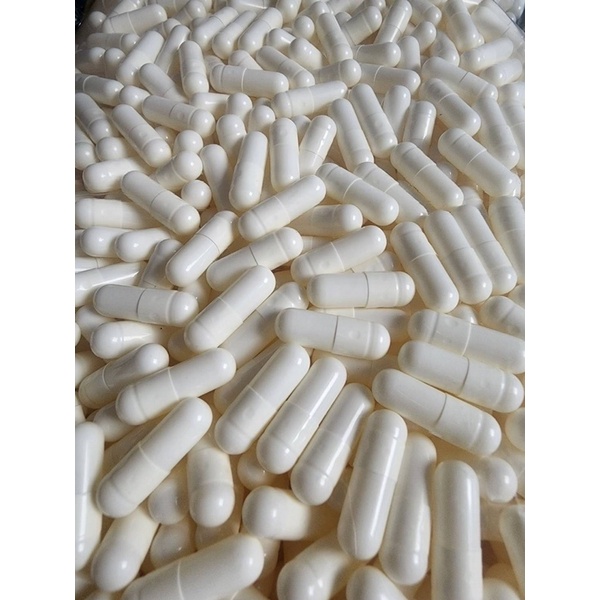 แคปซูลเปล่า สีขาว เบอร์1 (250mg) แพค1000เม็ด