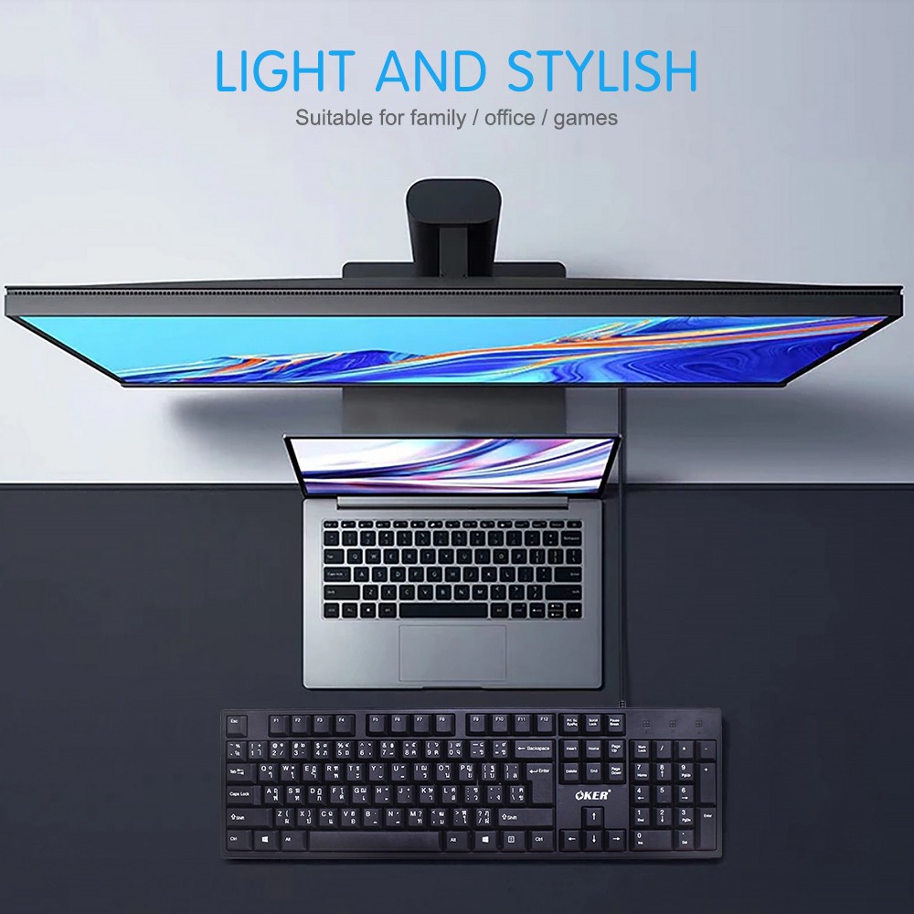 K-477 OKER FASHION OFFICE WIRED KEYBOARD USB KB-UB-OK-KB477