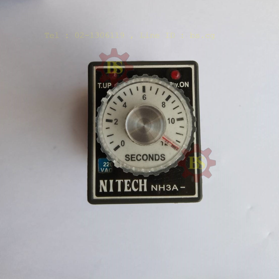 NITECH : Timer NH3A-B 220VAC 12S (รวมช็อคเก็ต)