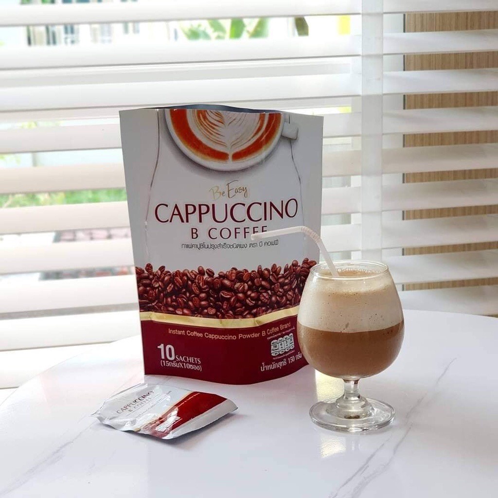 กาแฟนางบี Be Easy Cappuccino B Coffee 15กรัมX10ซอง