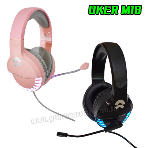 OKER M18 OKER HIFI GAMING HEADPHONE+MIC หูฟัง มีไฟ SKU-01733