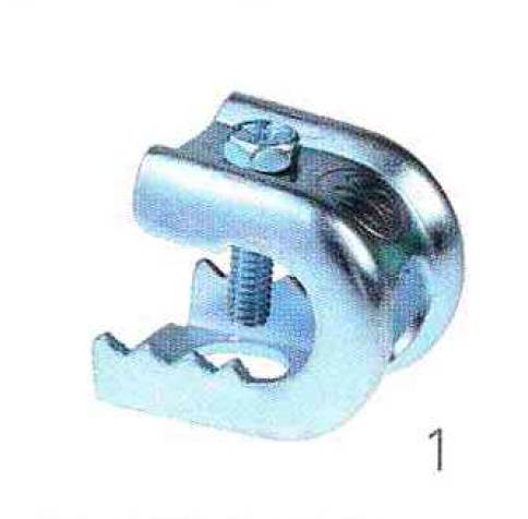 แคล้มฟันจระเข้ เบอร์ 1 ชุบขาว (beam clamp) 1-16mm.