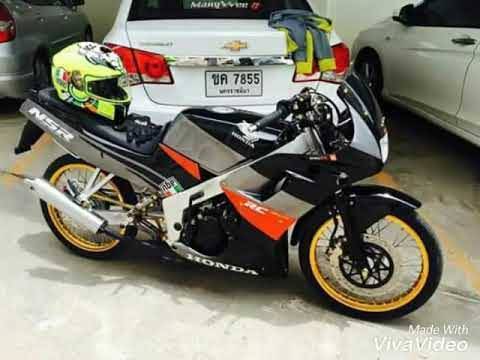 Sticker HONDA NSR ปี 1990 รุ่น 2 ติดรถสี เทา สติ๊กเกอร์ ติดรถมอเตอร์ไซค์ ฮอนด้า เอ็นเอสอาร์ อาร์อาร์