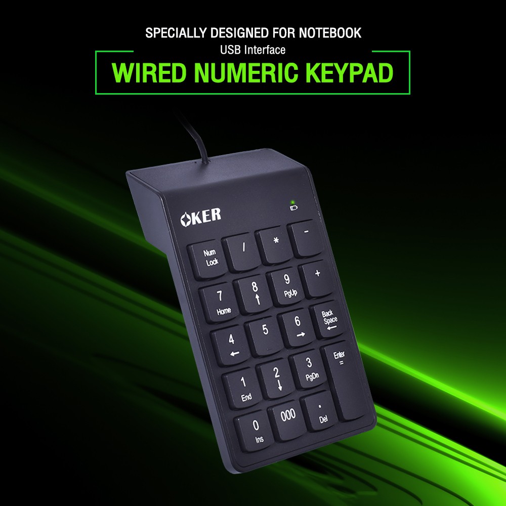 KP-972 OKER NUMERIC KEYPAD USB KP-UB-OK-972BK