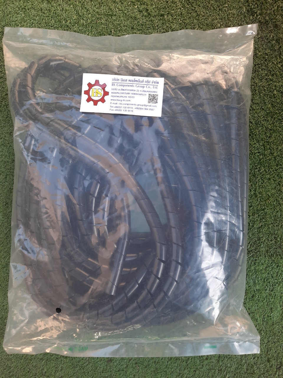 BANDEX : ไส้ไก่ spiral wrap สีดำ SW-15B 10m/pack