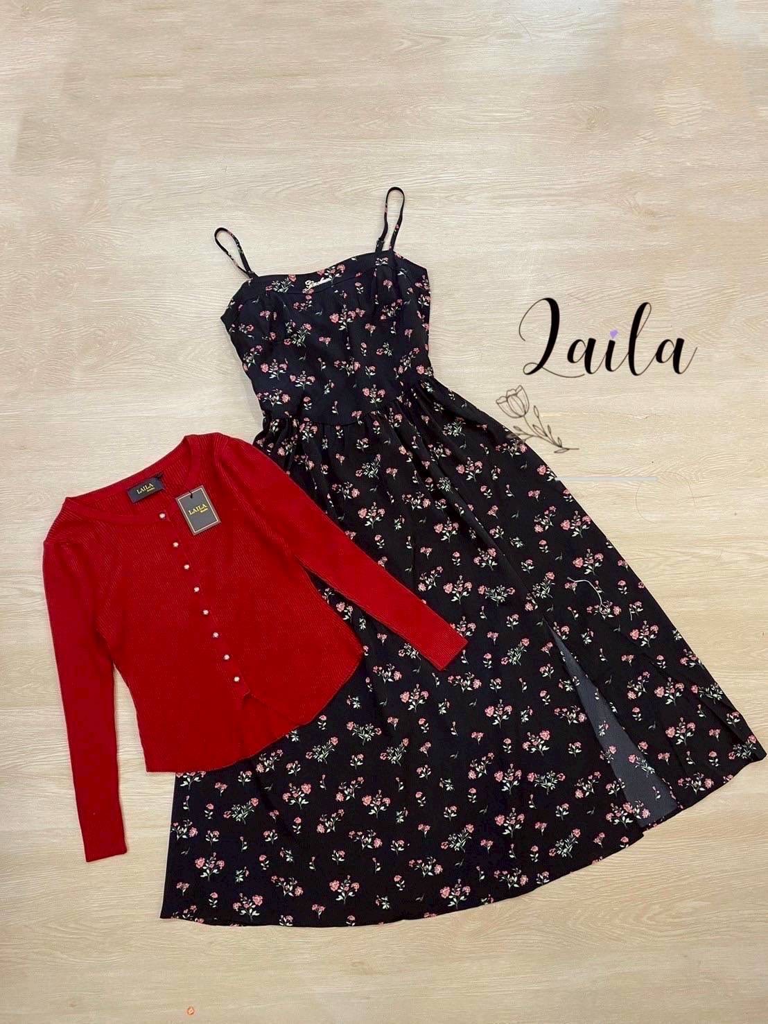 Tag:LAILA Deta:Setเสื้อคลุม+เดรสยาว เดรสยาวทรงสายเดี่ยว งานแต่งทรงช่วงอกตีเกร็ดสวยๆ พิมพ์ลายดอกไม้ทั้งตัวงายสีพรางหุ่นดีมากค่าา แอบเก๋ด้วยการแต่งผ่าหน้าขาสวยสวย