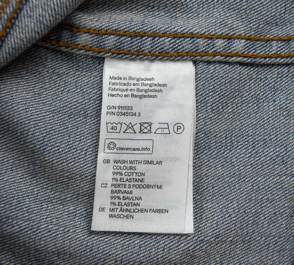 H&M®แท้ อก 37 เสื้อแจ็คเก็ตยีนส์ผู้หญิง เอชแอนด์เอ็ม สียีนส์ เสื้อแขนยาว เนื้อผ้าดี