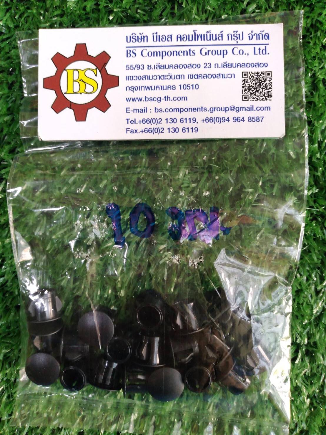 SHINOHAWA : ปลั๊กอุดหน้าตู้ CP973 รู 10mm. สีดำ