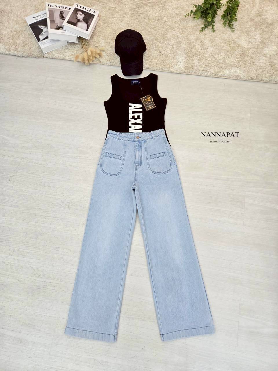 SET เสื้อผ้ายืด นุ่ม ใส่สบาย เข้ารูปเก็บทรง+ พร้อมกางเกงยีนส์แท้ฟอกซีด +หมวกมาให้แม็ชด้วย เริดด เซ็ทนี้