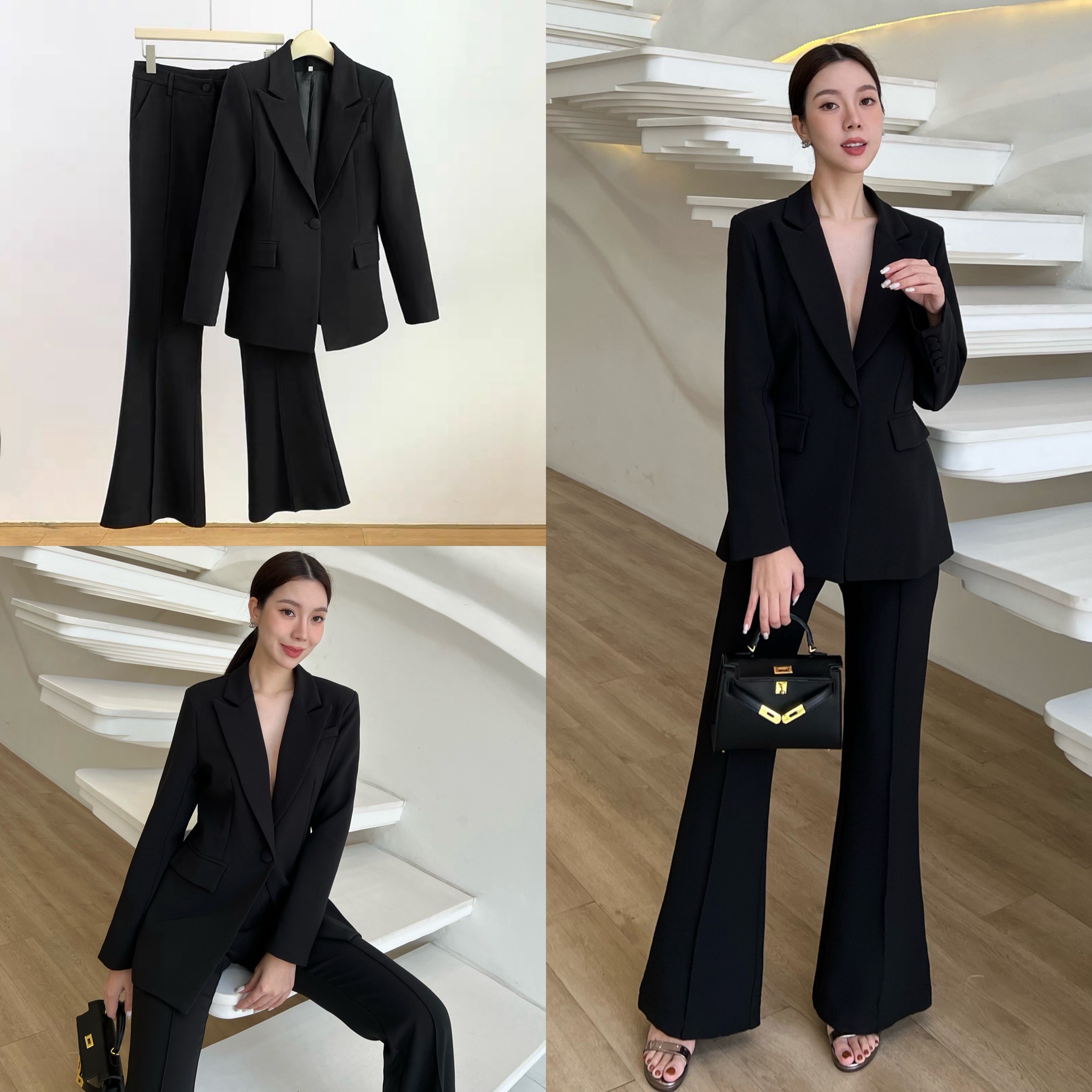 Tag: Charissa Kloset : setsuit เสื้อ+กางเกง รุ่นนี้ใช้ผ้าทอพิเศษ ไม่ยับง่าย Texture ##สูทสีดำ #สูทสีดำออกงาน #สูทสีดำใส่ทำงาน #สูทสีดำไปงาน #สูทสีดำสุภาพ #สูทสีดำขายาว #สูทสีดำผู้หญิง #ชุดใส่ทำงาน #เสื้อสูทสีดำ #สูทสีดำใส่ไปงาน