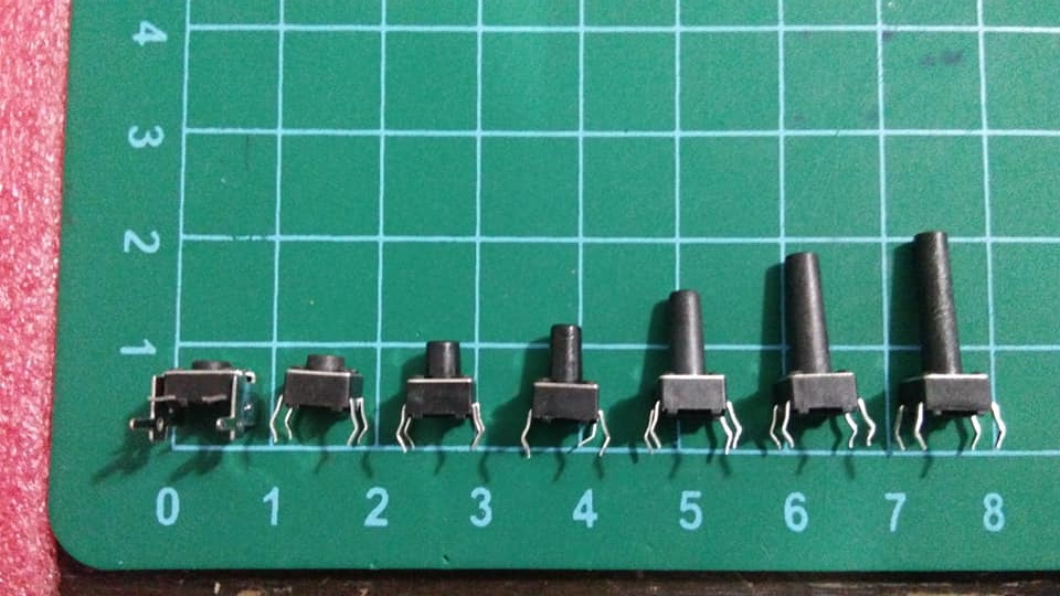 ไมโครสวิทช์กดติดปล่อยดับแนวตั้ง 4-pin 6*6*5.5