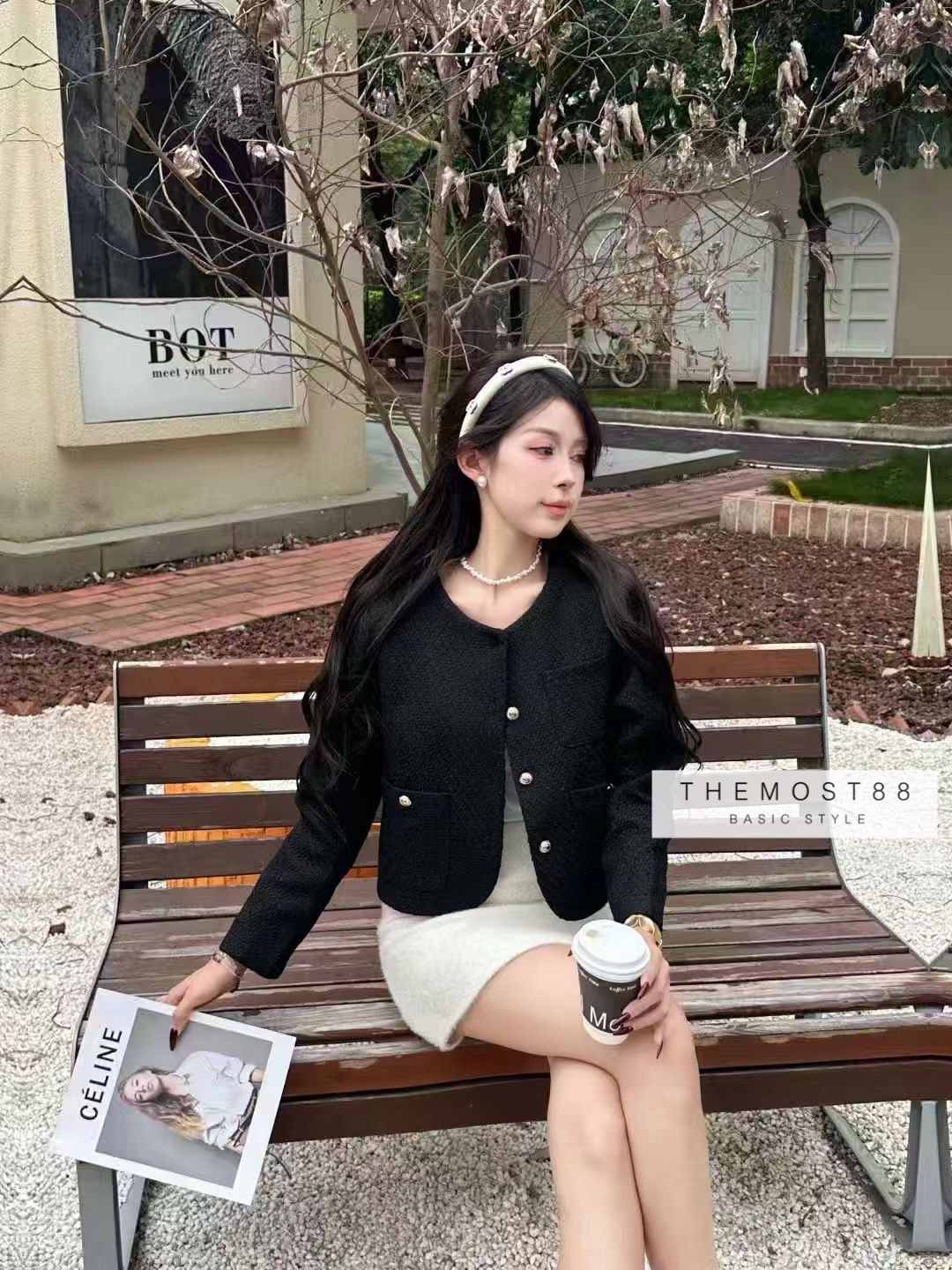 เสื้อคลุมแขนยาว เนื้อผ้าคุณภาพดีเกรดพรีเมียม ผ้าทวิต ป้าย Celine ใส่ได้ตลอดๆแมชง่าย ใส่เท่มีสไตล์สุดๆ