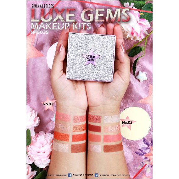 Sivanna Colors Luxe Gems Makeup Kit HF5035 ซีเวียน่า พาเลทแต่งหน้า